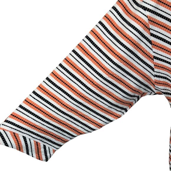 Ruby Rd 1X-Large Top Striped 3/4 Sleeves Stretch Round Neck Pullover Multicolor - Picture 2 of 9